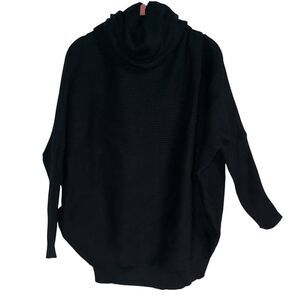 French Connection Black Ribbed Cowl Neck Sweater NWT Size M